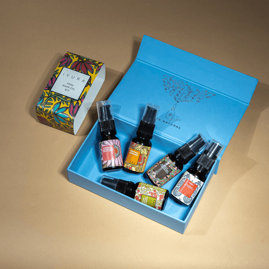 Mini Hair Oil Kit - 5 Ayurvedic Hair Oil Minis